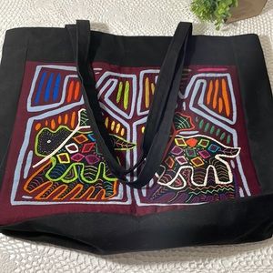 Handcrafted Large quilted tote market bag